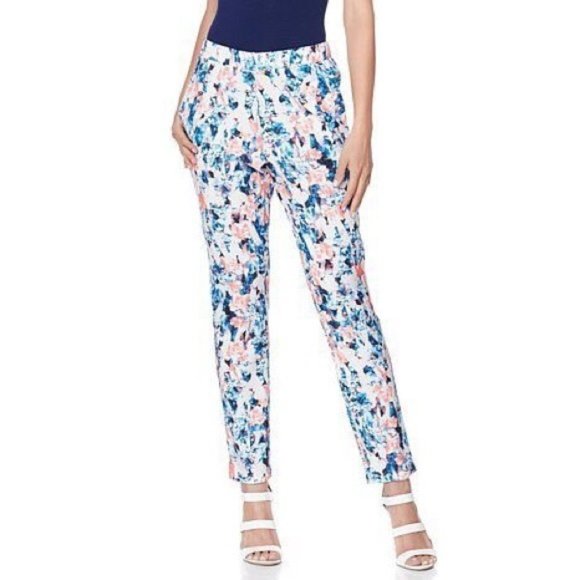 G by Giuliana Disney Alice Through the Looking Glass Collection Floral Pants 24W - Picture 1 of 7